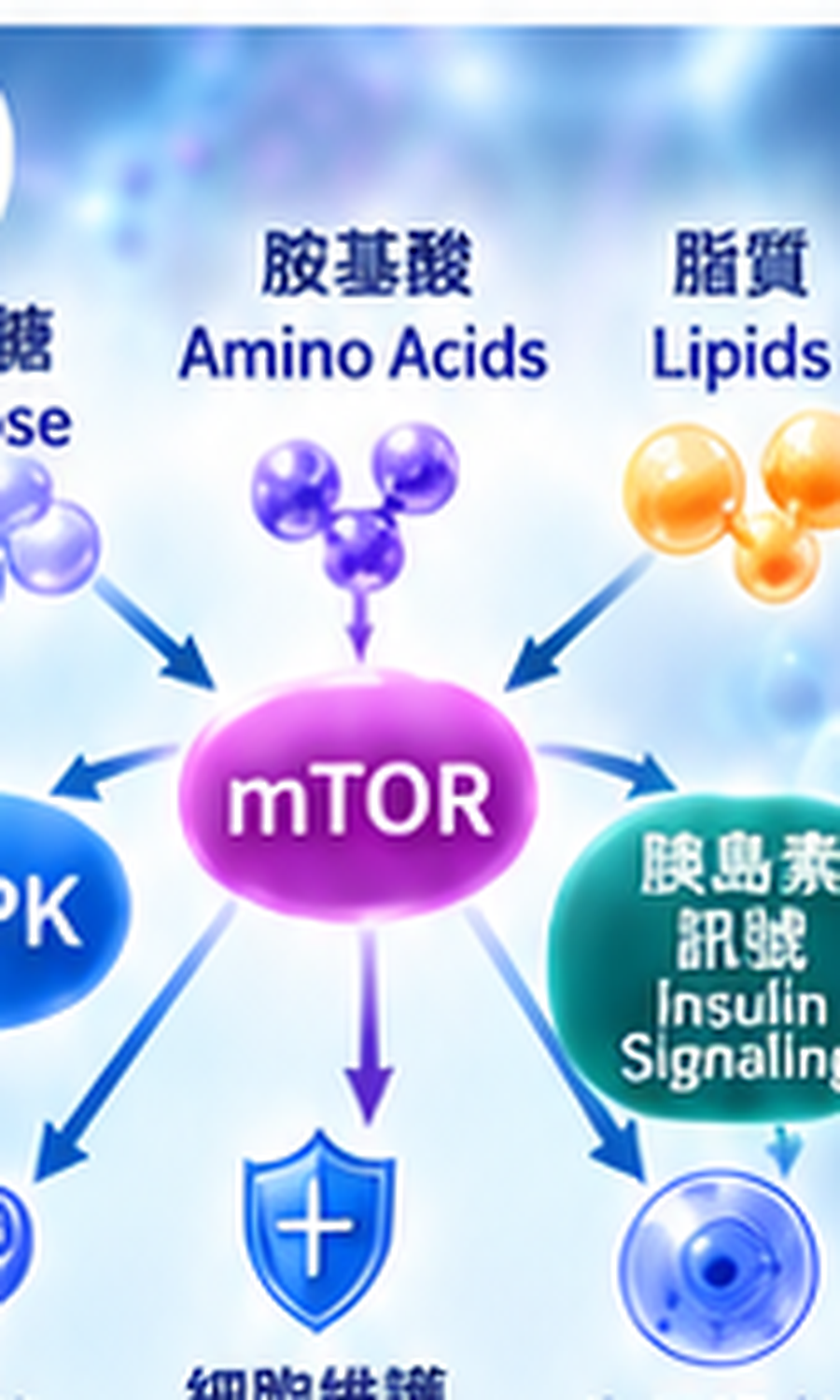 營養感知失調 / Deregulated Nutrient-Sensing 科學示意圖